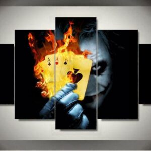 Batman - Joker Cards - Dc 5 Panel Canvas Art Wall Decor