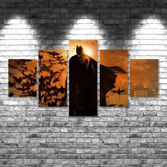 Batman - Movie 5 Panel Canvas Art Wall Decor Batman - Movie 5 Panel Canvas Art Wall Decor