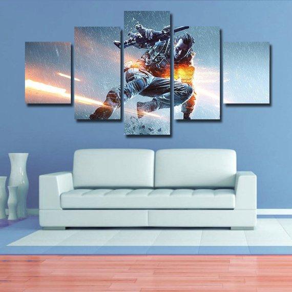 Battlefield 1 - Gaming 5 Panel Canvas Art Wall Decor Battlefield 1 - Gaming 5 Panel Canvas Art Wall Decor