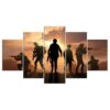 Battlefield And Soldiers 1 - Army 5 Panel Canvas Art Wall Decor