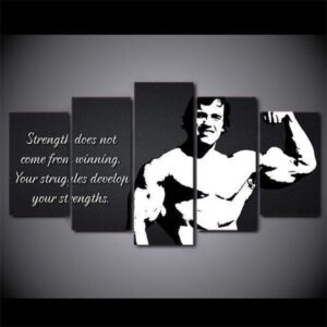 Be Strong Quote - Abstract 5 Panel Canvas Art Wall Decor