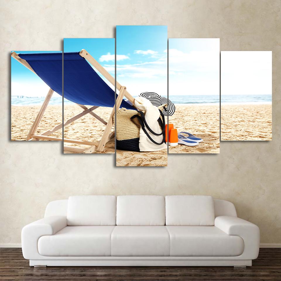 Beach Clothes - Nature 5 Panel Canvas Art Wall Decor Beach Clothes - Nature 5 Panel Canvas Art Wall Decor