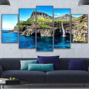 Beach Island Sea - Nature 5 Panel Canvas Art Wall Decor