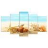 Beach Landscape 01 - Space 5 Panel Canvas Art Wall Decor