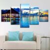 Beach Maldives 1 - Nature 5 Panel Canvas Art Wall Decor