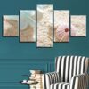 Beach Starfish - Nature 5 Panel Canvas Art Wall Decor
