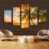 Beach - Nature 5 Panel Canvas Art Wall Decor