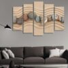 Beach - Space 5 Panel Canvas Art Wall Decor