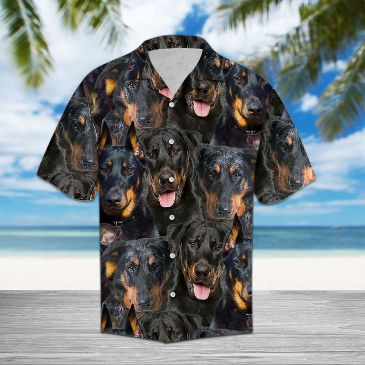 Beauceron Hawaiian Shirt Summer Button Up Beauceron Hawaiian Shirt Summer Button Up