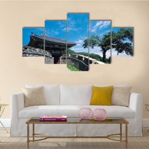 Beautiful Abstract Of Temple - Nature 5 Panel Canvas Art Wall Decor