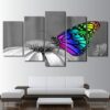 Beautiful Butterfly 2 - Animal 5 Panel Canvas Art Wall Decor