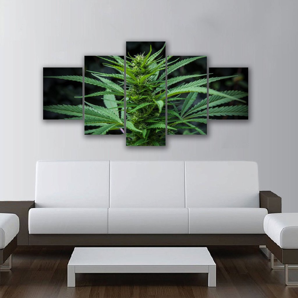 Beautiful Cannabis - Nature 5 Panel Canvas Art Wall Decor Beautiful Cannabis - Nature 5 Panel Canvas Art Wall Decor