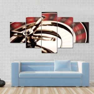 Beautiful Casino Game - Gaming 5 Panel Canvas Art Wall Decor