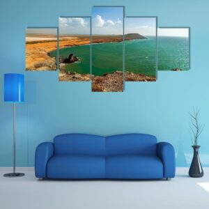 Beautiful Dry Desoloate Coastline In La Guajira - Nature 5 Panel Canvas Art Wall Decor