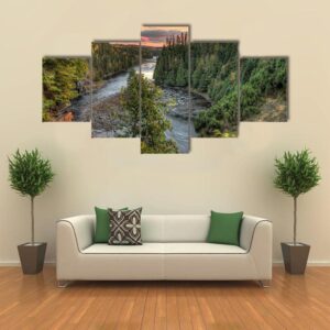 Beautiful Kakabeka Falls - Nature 5 Panel Canvas Art Wall Decor