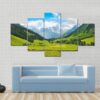Beautiful Landscape With The Alps In National Park Austria - Nature 5 Panel Canvas Art Wall Decor