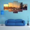 Beautiful Lupines At Sunset - Nature 5 Panel Canvas Art Wall Decor