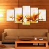 Beautiful Magnolia Flowers 1 - Nature 5 Panel Canvas Art Wall Decor