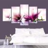 Beautiful Magnolia Flowers - Nature 5 Panel Canvas Art Wall Decor