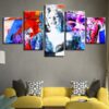 Beautiful Marilyn Monroe Actress - Famous Person 5 Panel Canvas Art Wall Decor