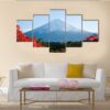 Beautiful Mt Fuji In Autumn - Nature 5 Panel Canvas Art Wall Decor