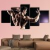 Beautiful Muscular Man Body Builder - Sport 5 Panel Canvas Art Wall Decor