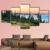 Beautiful Nature With Clouds Ocean - Nature 5 Panel Canvas Art Wall Decor