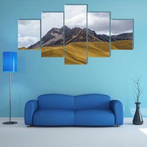 Beautiful Rocks And Mountain - Nature 5 Panel Canvas Art Wall Decor