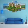 Beautiful Romantic Castles Of France - Nature 5 Panel Canvas Art Wall Decor