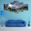 Beautiful Storm Clouds Over Mountains Of Ladakh - Nature 5 Panel Canvas Art Wall Decor