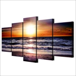 Beautiful Sunset On Beach Ocean