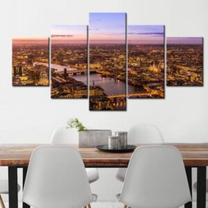 Beautiful city - Nature 5 Panel Canvas Art Wall Decor