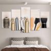 Beauty Hair Salon Store -Career 5 Panel Canvas Art Wall Decor
