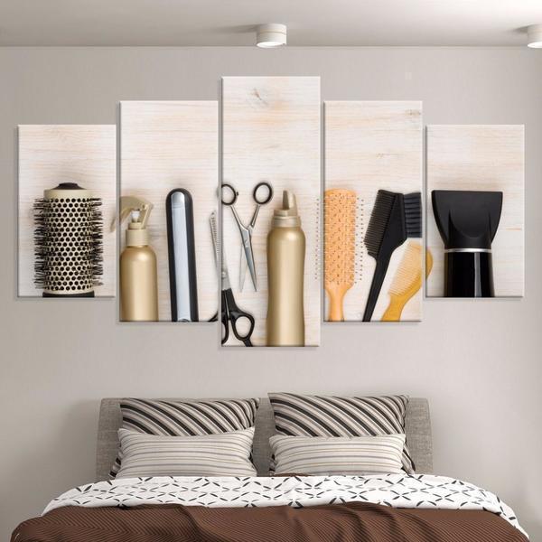 Beauty Hair Salon Store -Career 5 Panel Canvas Art Wall Decor Beauty Hair Salon Store -Career 5 Panel Canvas Art Wall Decor