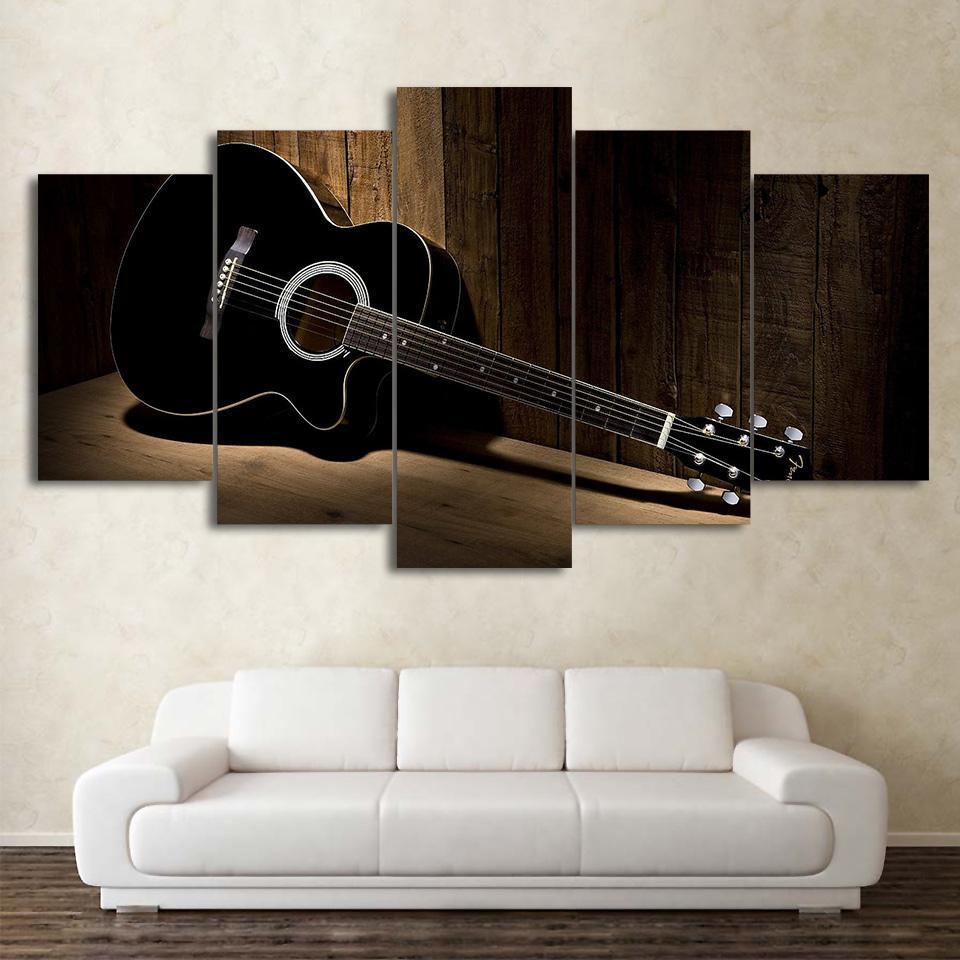 Bedroom Music Guitar Vintage - Music 5 Panel Canvas Art Wall Decor Bedroom Music Guitar Vintage - Music 5 Panel Canvas Art Wall Decor