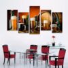 Beer Lovers - Wine 5 Panel Canvas Art Wall Decor