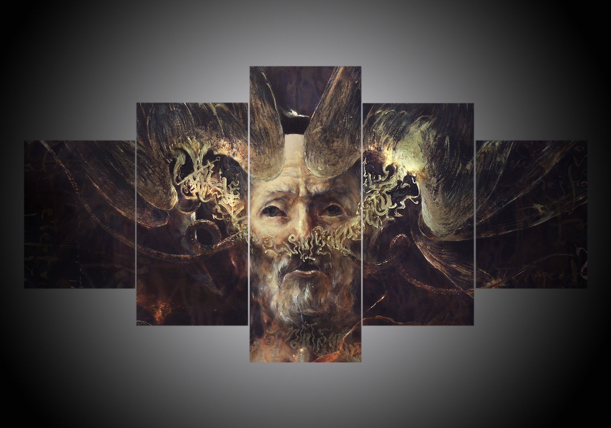 Behemoth #1 - Abstract 5 Panel Canvas Art Wall Decor Behemoth #1 - Abstract 5 Panel Canvas Art Wall Decor