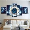 Belgium Club Brugge Kv Club - Sport 5 Panel Canvas Art Wall Decor
