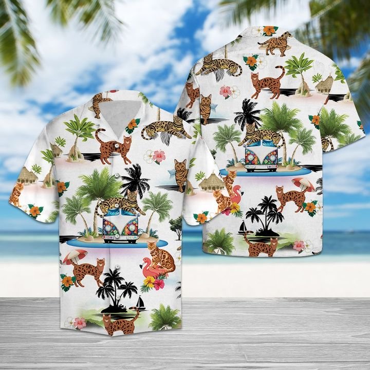 Bengal Vacation Hawaiian Shirt Summer Button Up Bengal Vacation Hawaiian Shirt Summer Button Up