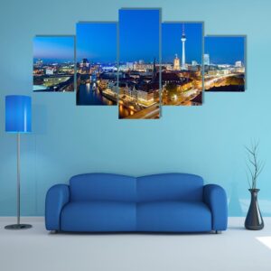 Berlin Cityscape - Nature 5 Panel Canvas Art Wall Decor