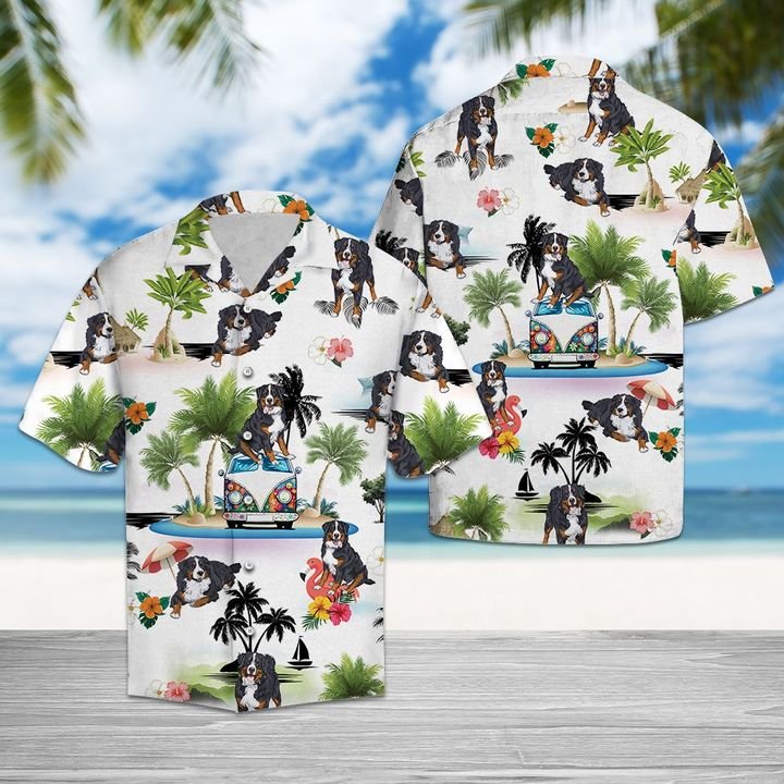 Bernese Mountain Dog Vacation Hawaiian Shirt Summer Button Up Bernese Mountain Dog Vacation Hawaiian Shirt Summer Button Up