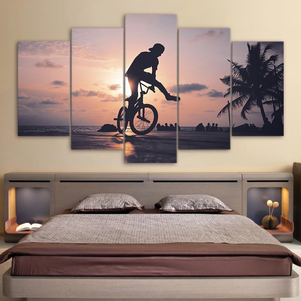 Bicycle Healthy fitness - Sport 5 Panel Canvas Art Wall Decor Bicycle Healthy fitness - Sport 5 Panel Canvas Art Wall Decor