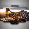 Bicycling 1 - Sport 5 Panel Canvas Art Wall Decor