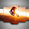 Bicycling 3 - Sport 5 Panel Canvas Art Wall Decor