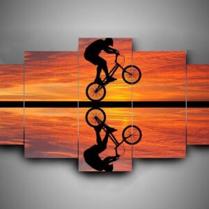 Bicycling - Sport 5 Panel Canvas Art Wall Decor