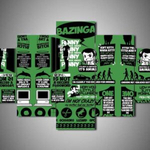 Big Bang Theories 1 - Movie 5 Panel Canvas Art Wall Decor