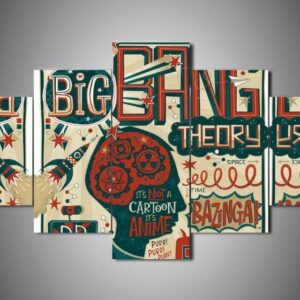 Big Bang Theories 2 - Movie 5 Panel Canvas Art Wall Decor