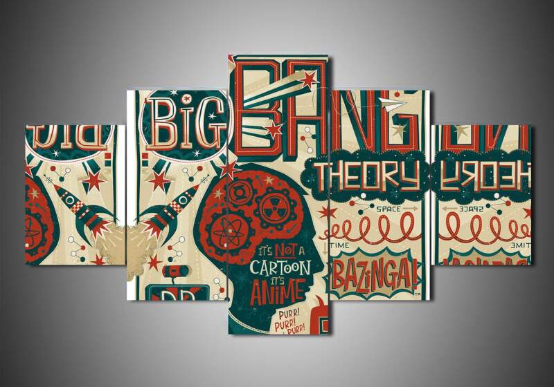 Big Bang Theories 2 - Movie 5 Panel Canvas Art Wall Decor Big Bang Theories 2 - Movie 5 Panel Canvas Art Wall Decor