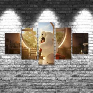 Big Hero 6 - Movie 5 Panel Canvas Art Wall Decor