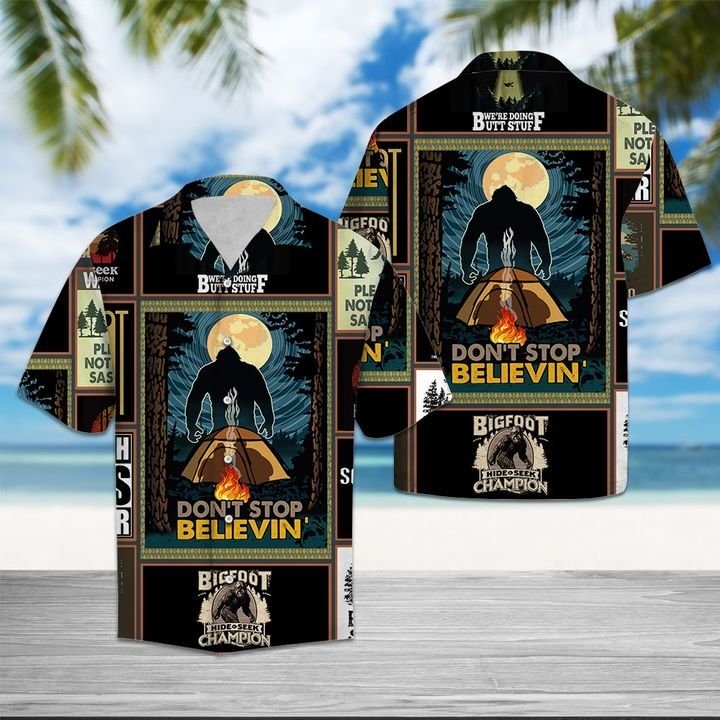 Bigfoot Hide And Seek Hawaiian Shirt Summer Button Up Bigfoot Hide And Seek Hawaiian Shirt Summer Button Up
